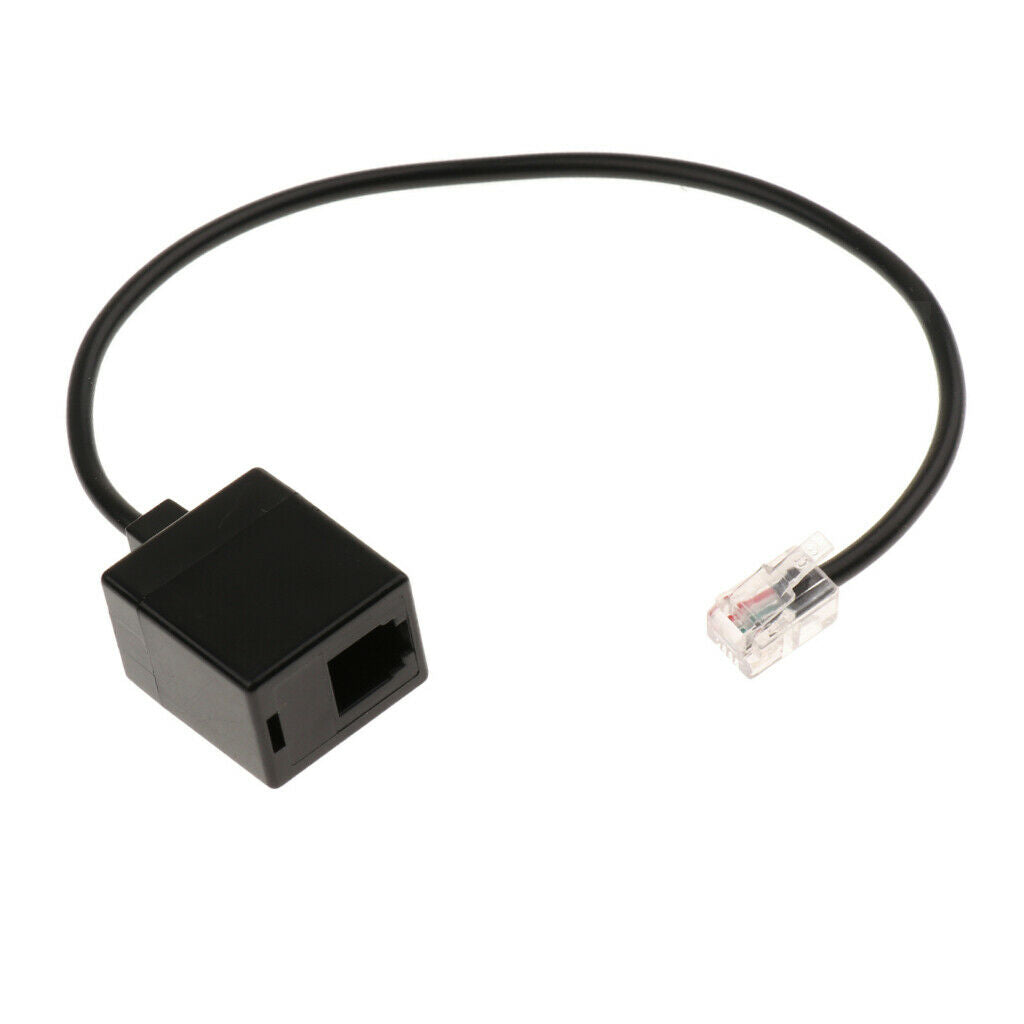RJ9 4P4C Male Plug to RJ9 Modular Female Connector Handset Adapter Splitter