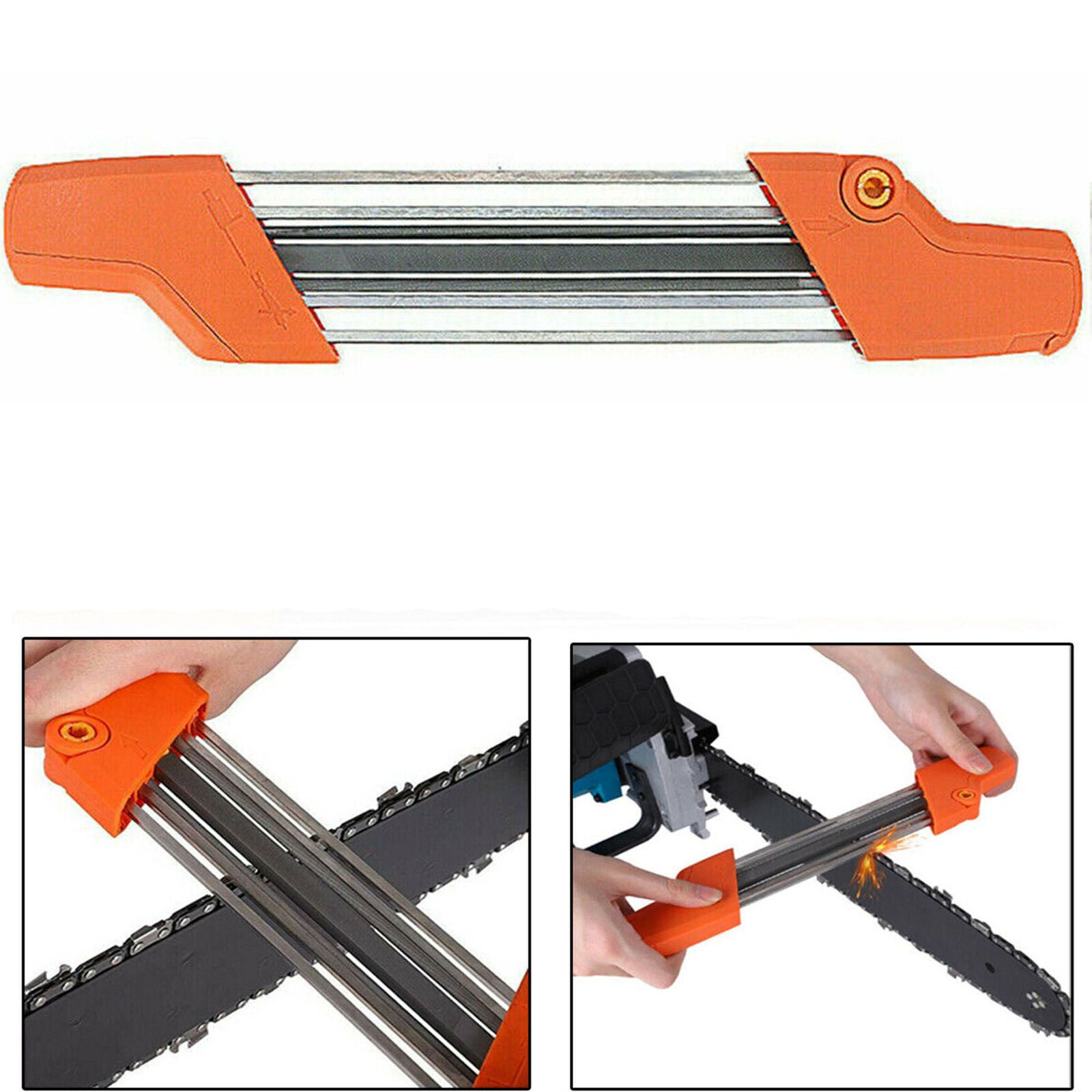 For 56057504303 2IN1 Chainsaw Chain Quick Sharpener Metal File 3/8" 4.0mm