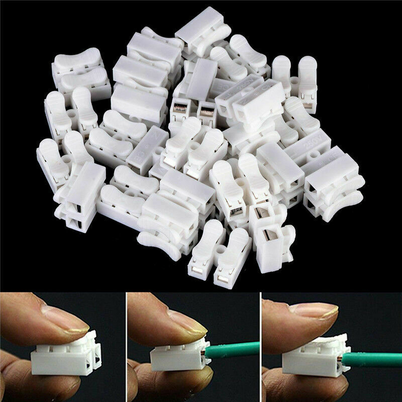 30pcs Electrical Cable Connectors Self Locking Quick Splice Lock Wire Terminals
