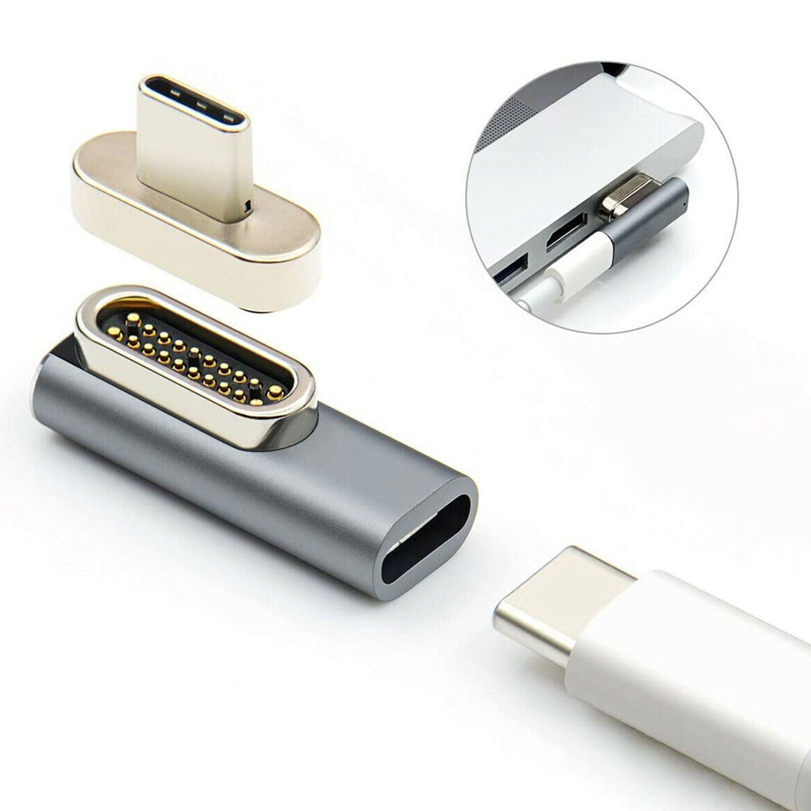 Magnetic USB C Adapter 20 Pin Magnet to USB Type C Unviersal Converter