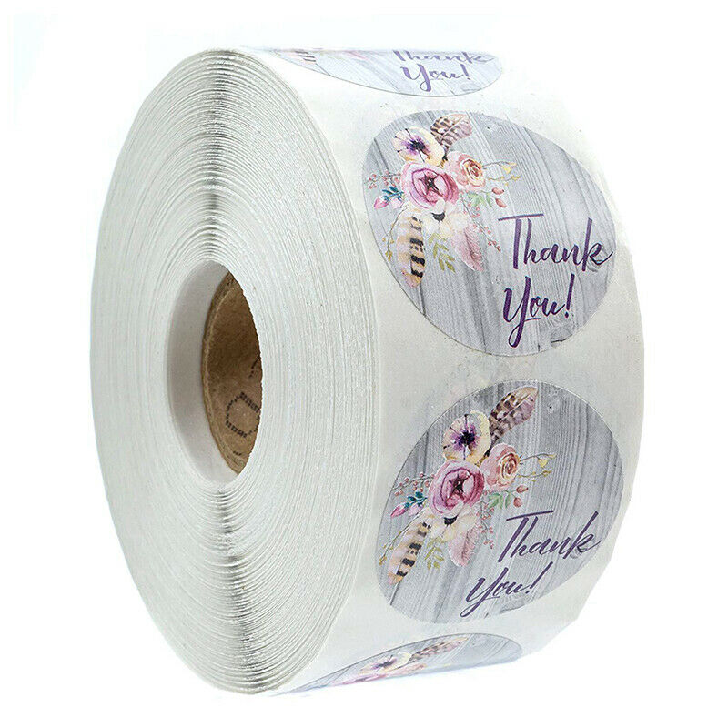 500pcs Floral Thank You Stickers Scrapbooking Seal Labels Deco Wedding St.l8
