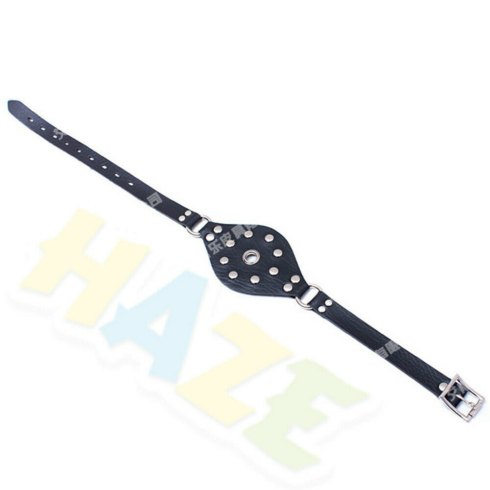 Bondage Inflatable Leather Ball Mouth Gag Choker Harness Ball Dribble Gag Slave