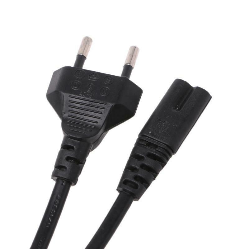 2-Prong Pin AC EU Power Supply Cable Lead Wire Power Cord For Desktop Laptop
