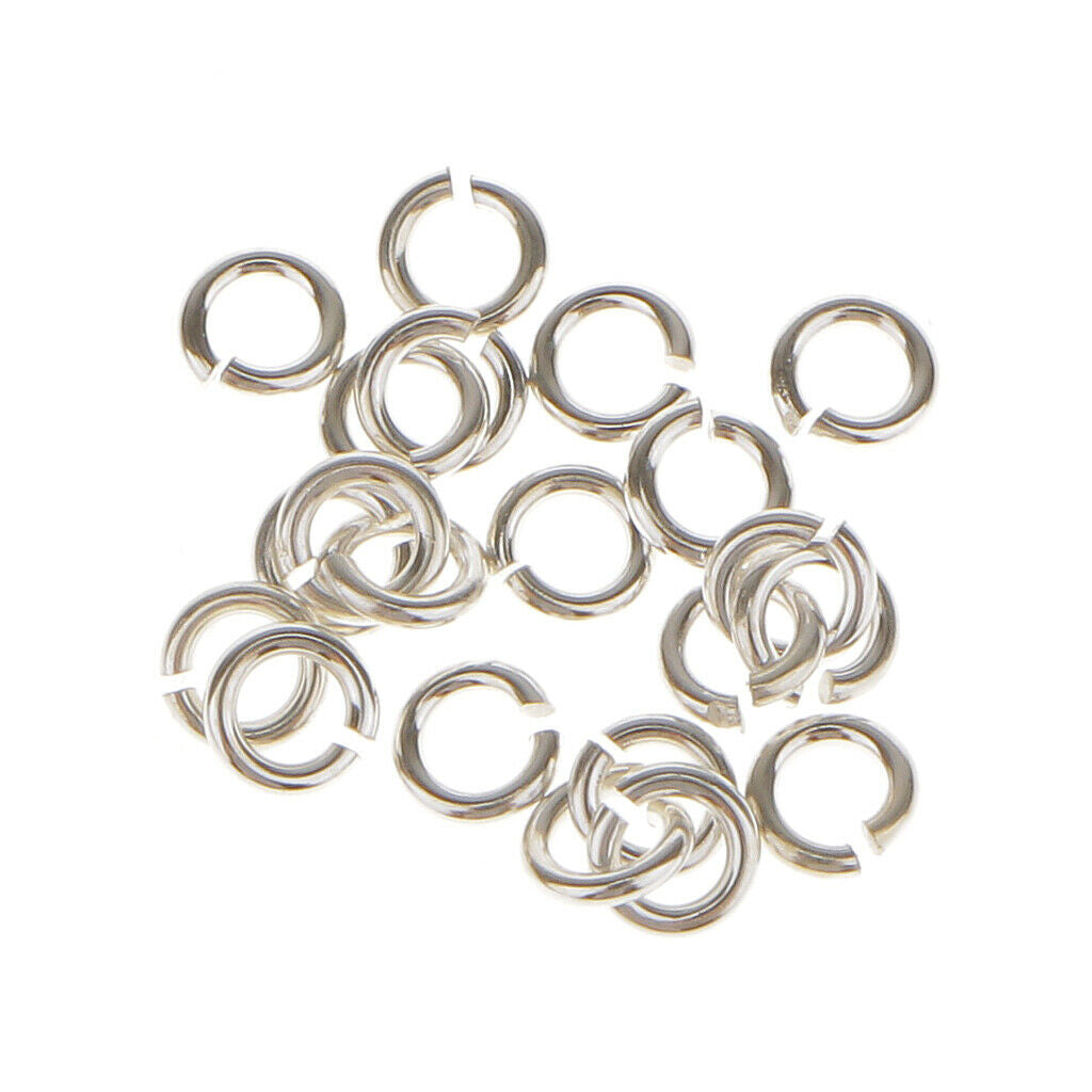 40x S925 Beading Jump Rings Metal DIY Jewelry Making Connecting Rings 3/6mm