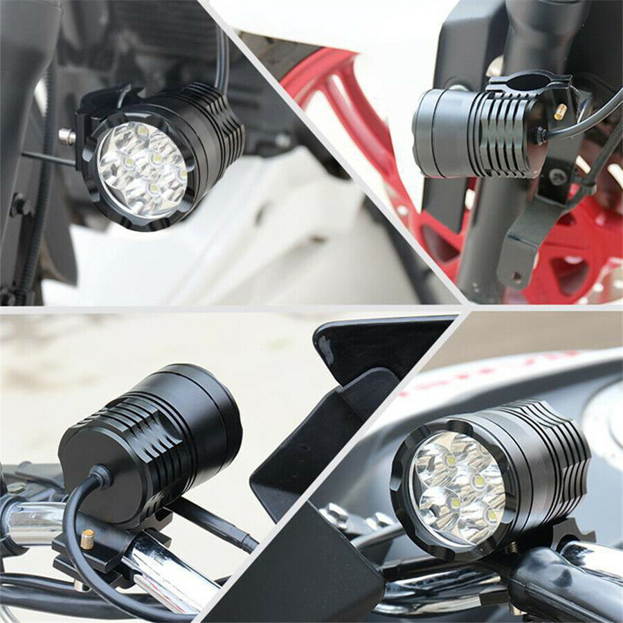 Durable Motorcycle LED Spot Lights Driving Headlight Fog Head Lamp With Switch