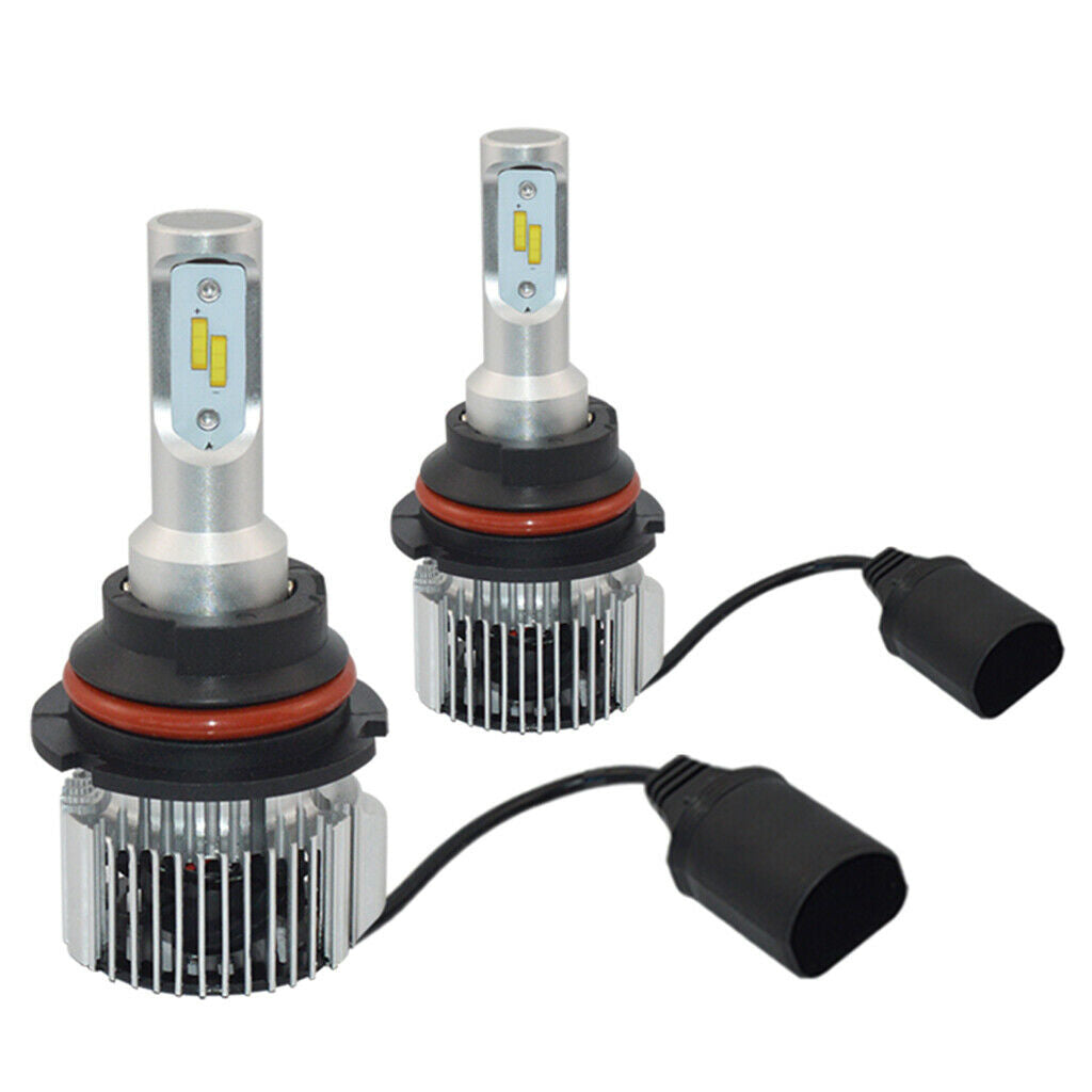 2 Pieces 9004 HB1 LED Fog Light Dual Hi/Lo Beam Bulbs Kit - 6000K Pure White