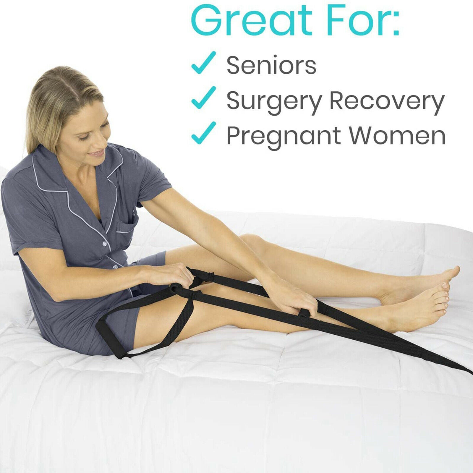 With Handle Strap Black Bed Ladder Pull Up Assist Device Padded Hand Grip