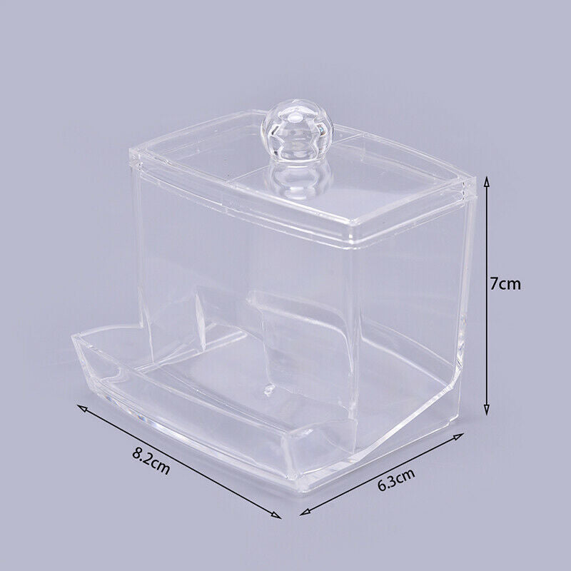 Hot Clear Acrylic Cotton Swab Storage Holder Box Cosmetic Makeup Organize.l8