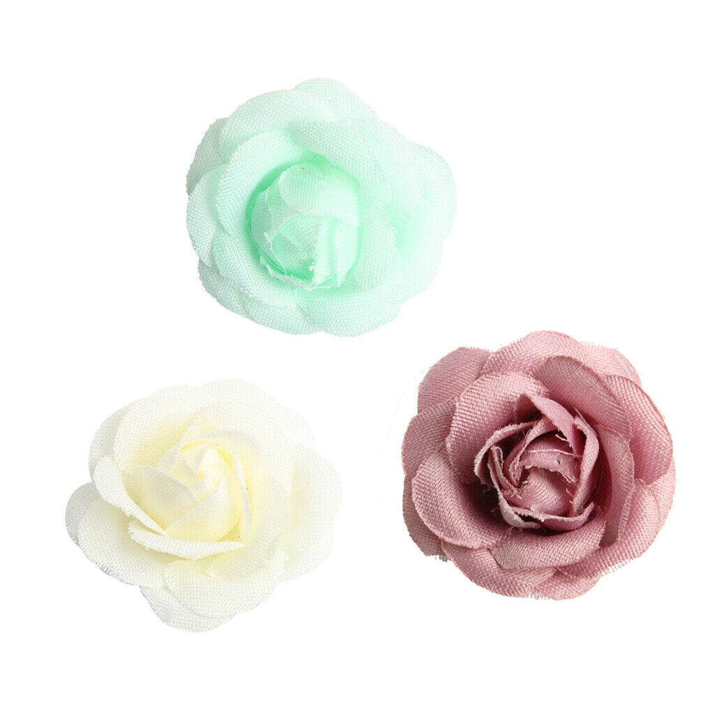 20pcs Multi Colors Artificial Silk Rose Flower Heads