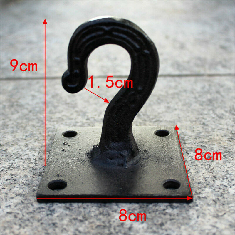 Cast Iron Ceiling Hook Screws Black Kitchen Beam Hanging Basket Hanger Easy Fit