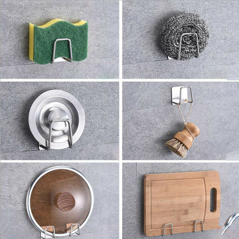 Kitchen Stainless Steel Sponges Holder Sink Accessories Storage Organiz.l8