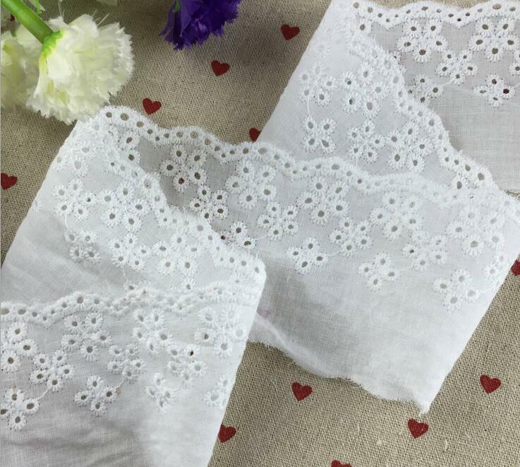 5 Yards embroidery Flower Lace Trim Wedding dress Sewing Accessories
