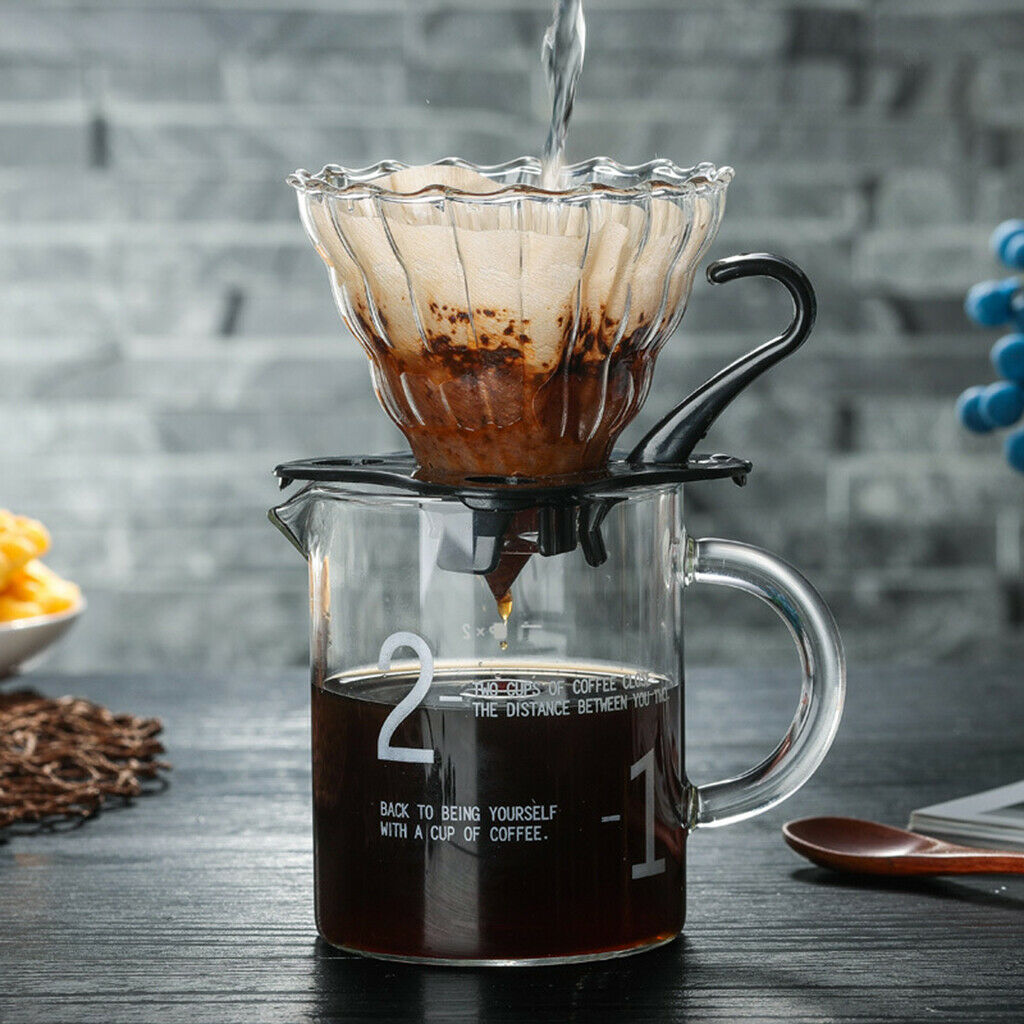 400ml Transparent Glass Coffee Mugs Measured Insulated Tea Cups with Handle