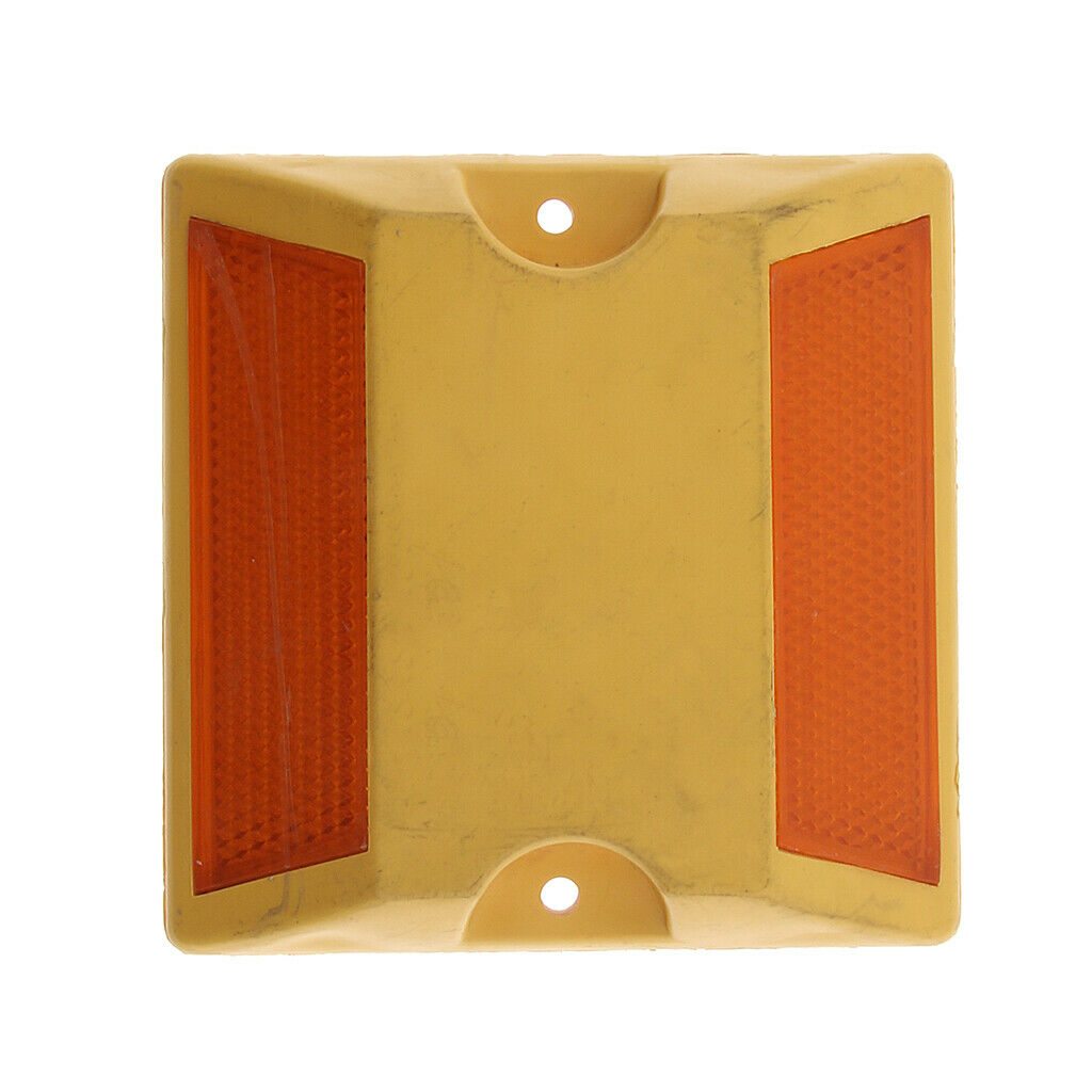 8pcs Commercial Road Marker Reflector for Pavement Driveway One-Way Yellow
