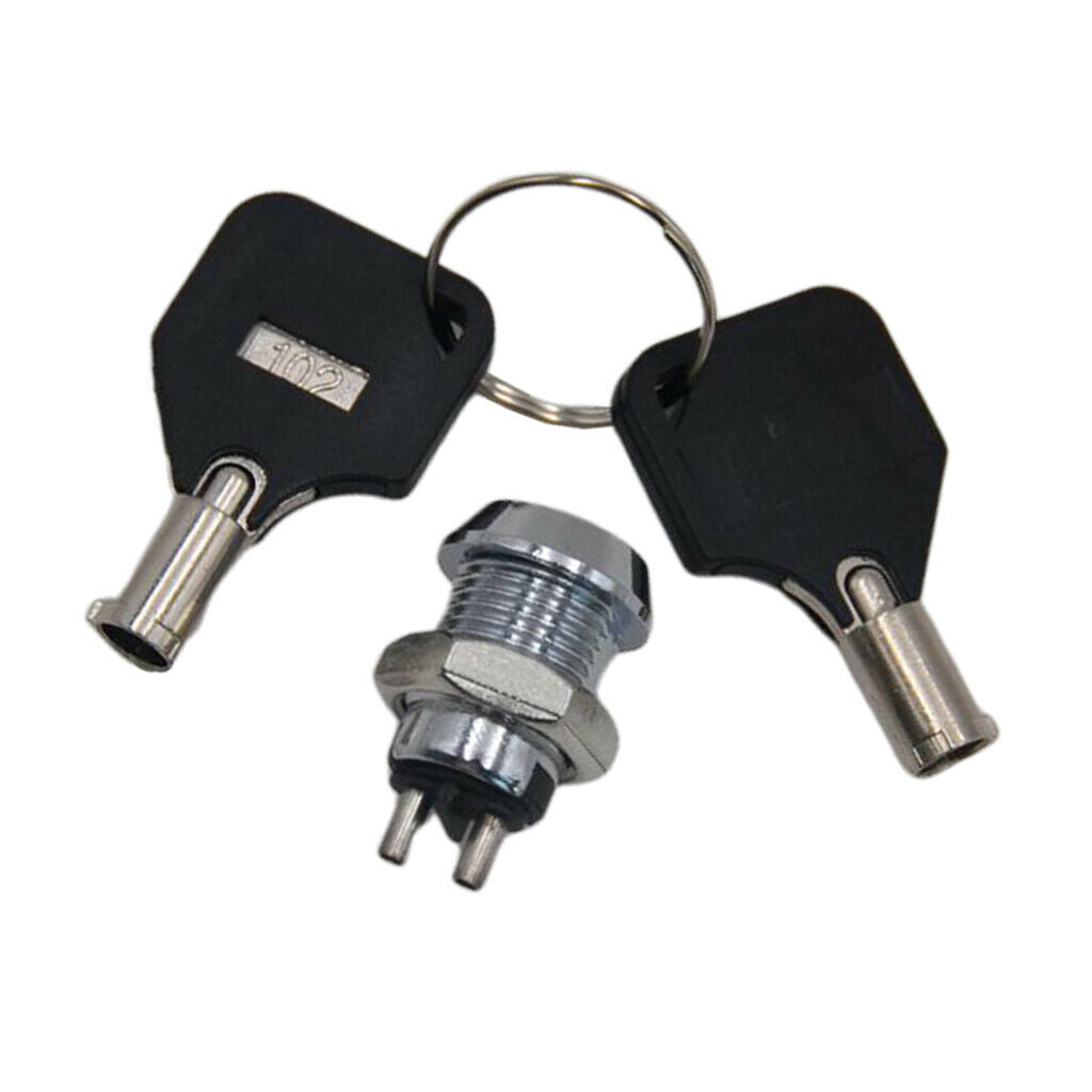 15mm Security Barrel Switch SPST 2 Position with 2 Barrel Keys 907A UK