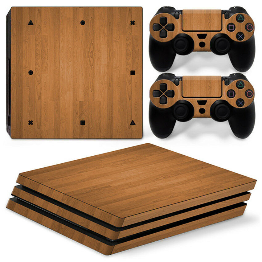 Wood design skin For  playstation PS4 PRO Pro Stickers & 2 Controllers Skin