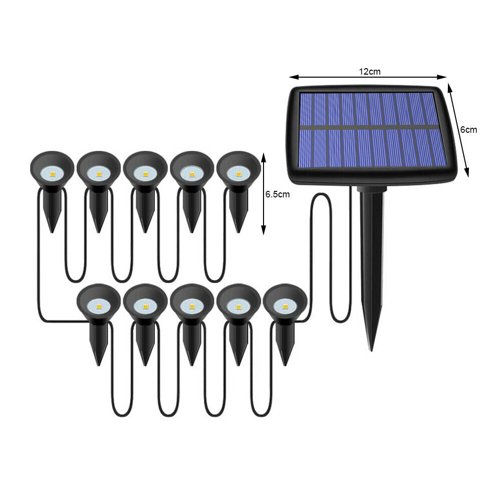 Solar LED Lawn Light Set Garden Landscape Lamp Waterproof Spotlights Pathway LIN