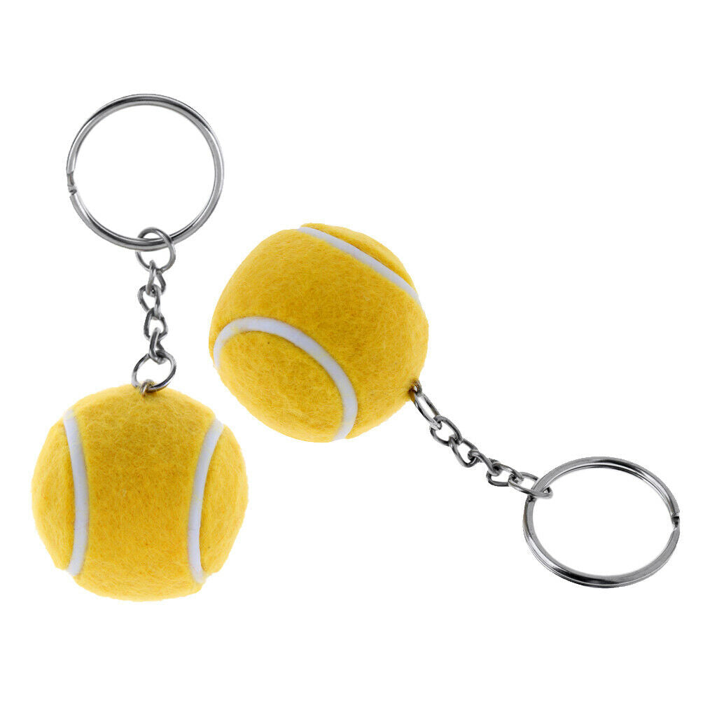 2pcs Fashion Key Tennis Ball Keychain Bag Decor Handmade Crafts Making