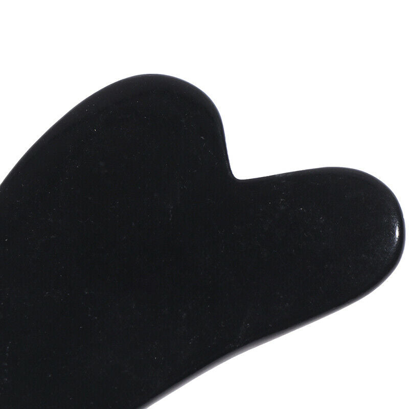 Obsidian Stone Jade Roller Massager Face Lift Gua Sha Set Skin Care Bea NfA Tt