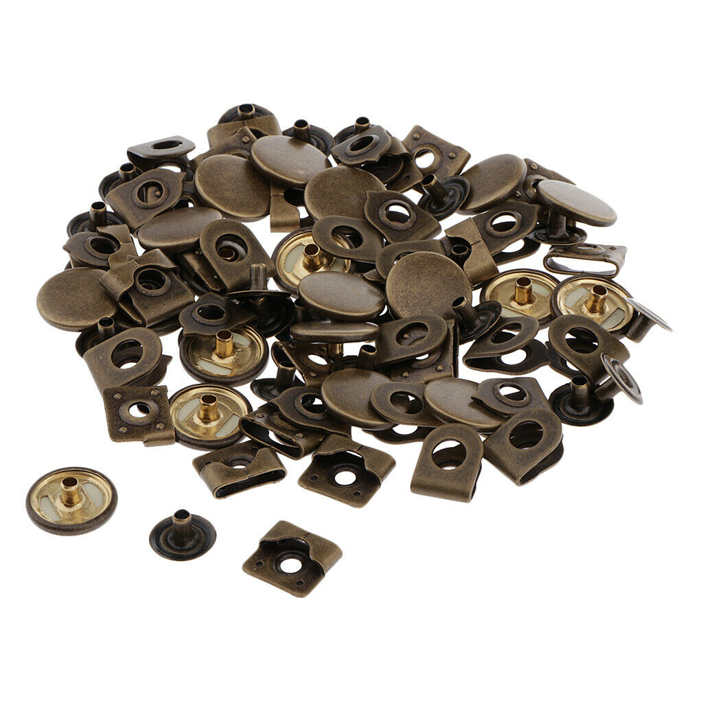 20 Sets Sewing Hooks Eye Closures Buckles for Trousers Skirt Repair - Bronze