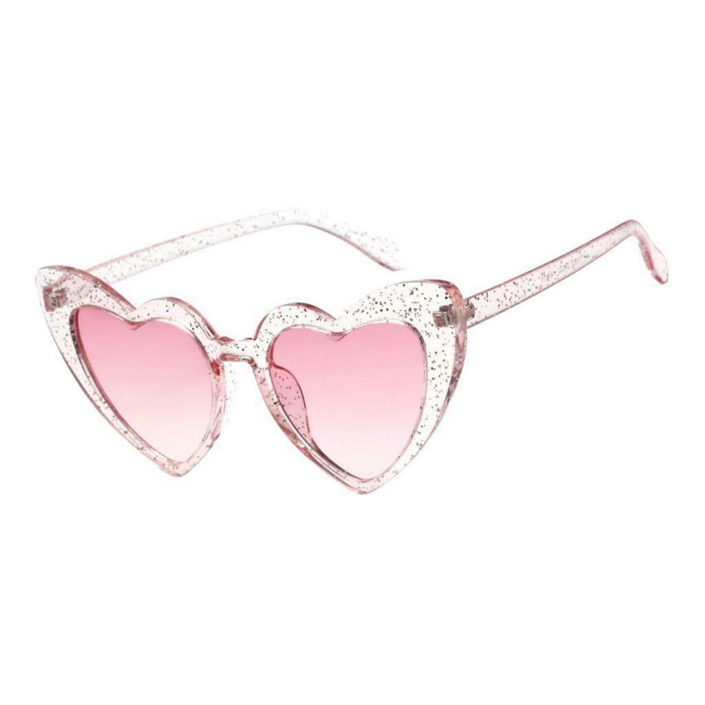 Women Heart Frame Sunglasses Beach Sun Glasses Shades Nightclub Eyewears Pink