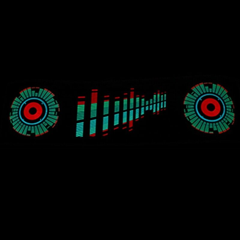 Car Windshield LED Sound Activated Equalizer Neon EL Light Music Rhythm Flash D5