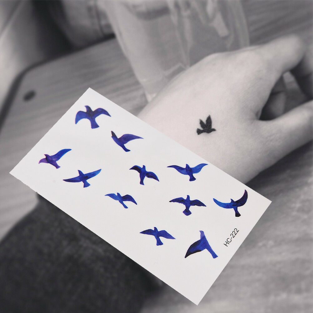 FakeTattoo Stickers Liberty Birds Fly Waterproof Temporary Tattoos StickerBDAU