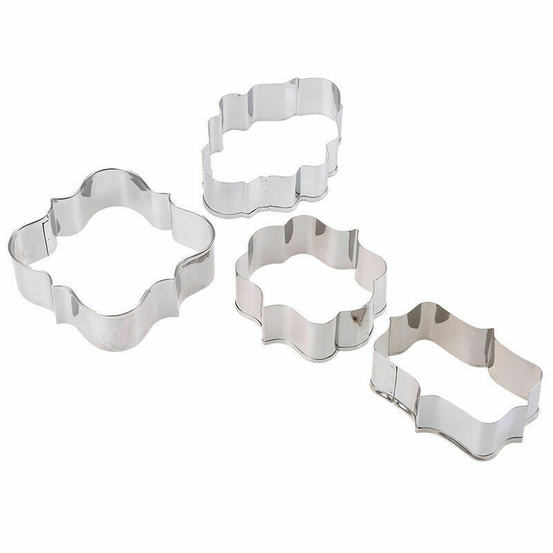 Stainless Steel Plaque Cutter Mold Cookie Cake Frame Oval Square Rectangle