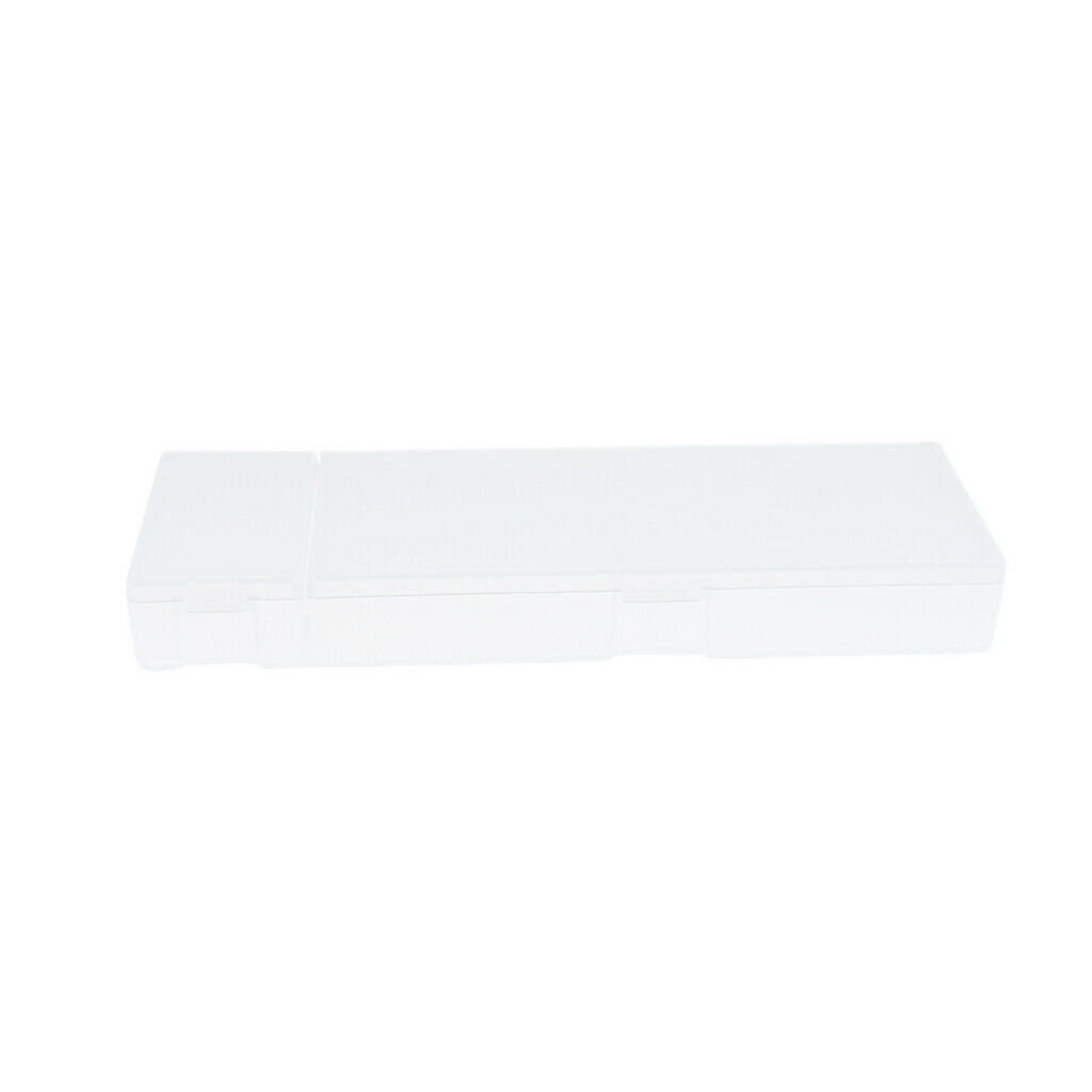 Plastic Pencil Box School Pencil Case Storage Office Tabletop Supplies White