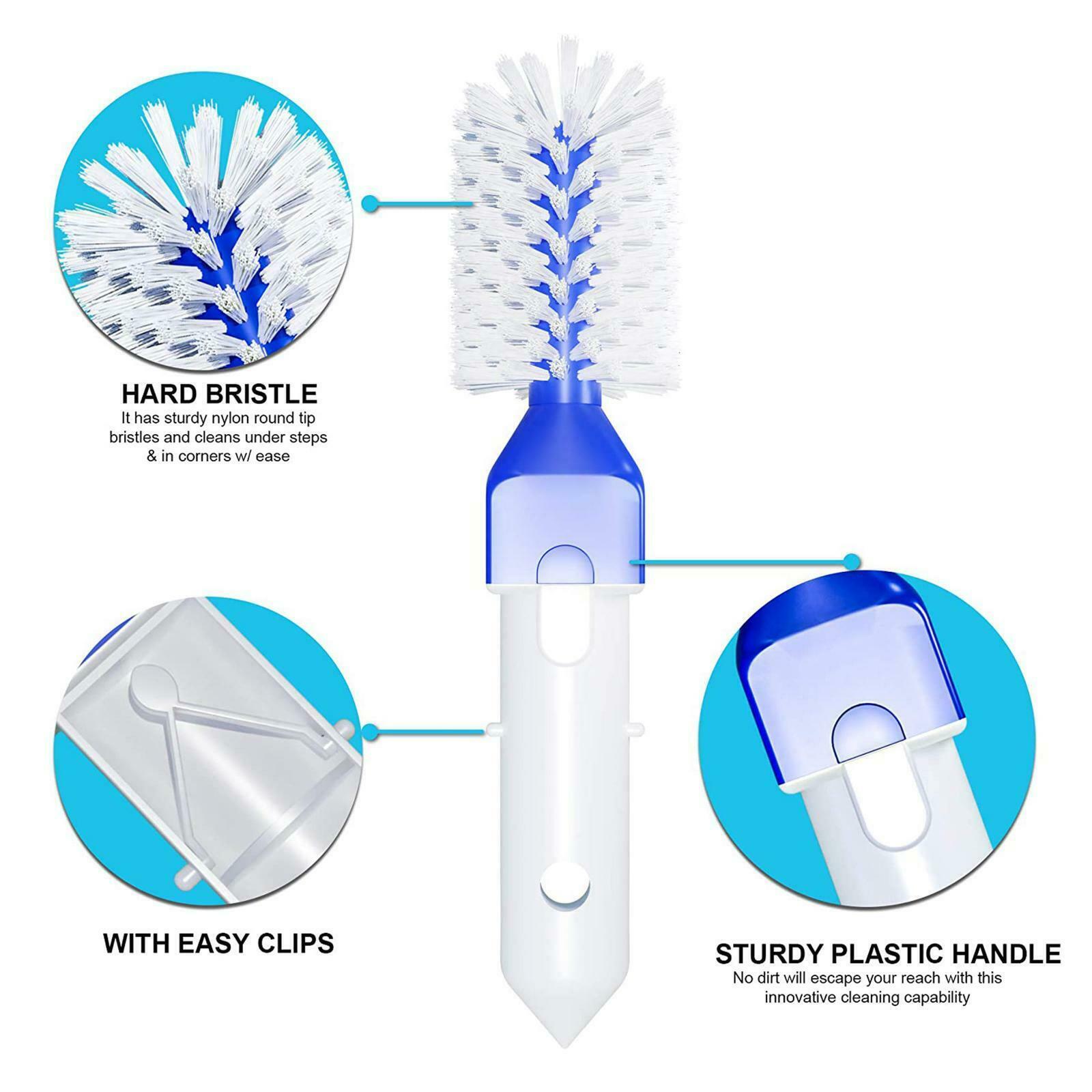 Swimming Pool Brush for Cleaning Pond Floor Wall Pool Brush with Clips