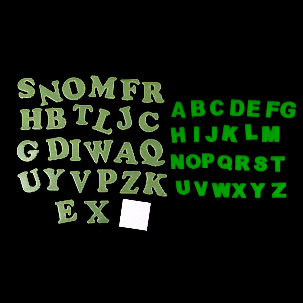 26pcs Glow In The Dark English Letter Luminous Stickers Kids Bedroom Deca.l8
