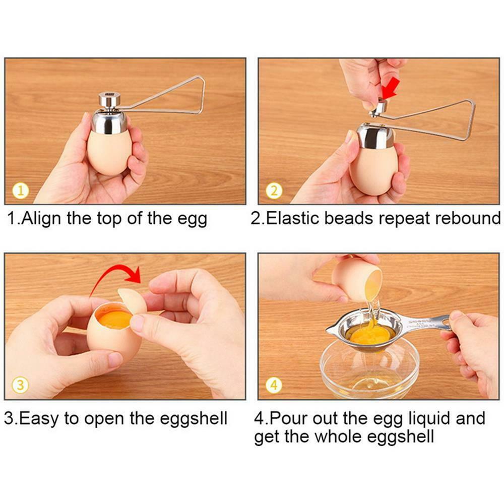 Egg Topper Scissors Cutter Shell Opener Boiled Raw Egg Open Tool Metal 3.3cm L