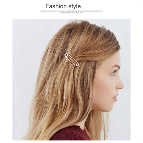 2pcs Fashion Women Girls Paperclip Hair Pin Barrette Clip Hairpin Stick Headwear