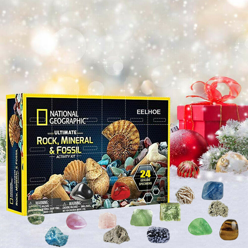 Christmas Advent Calendar Mineral Gift Box Funny Early Childhood Education Toys