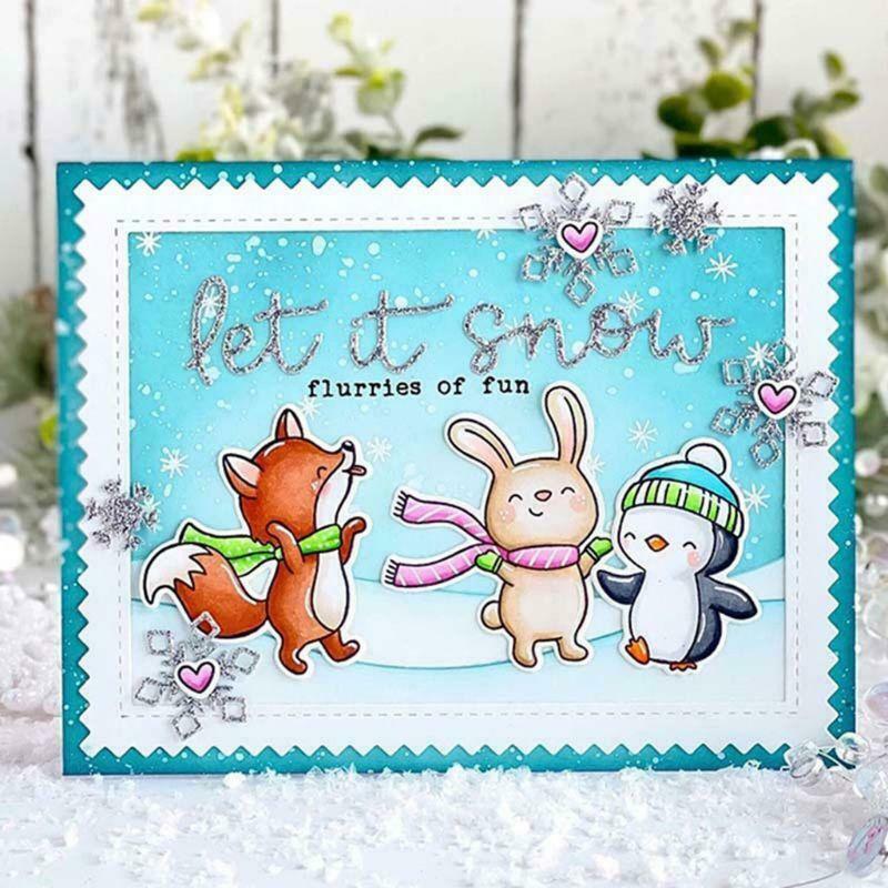 Rabbit Penguin Cutting Dies Clear Stamp for DIY Scrapbooking PaperCard Embossing