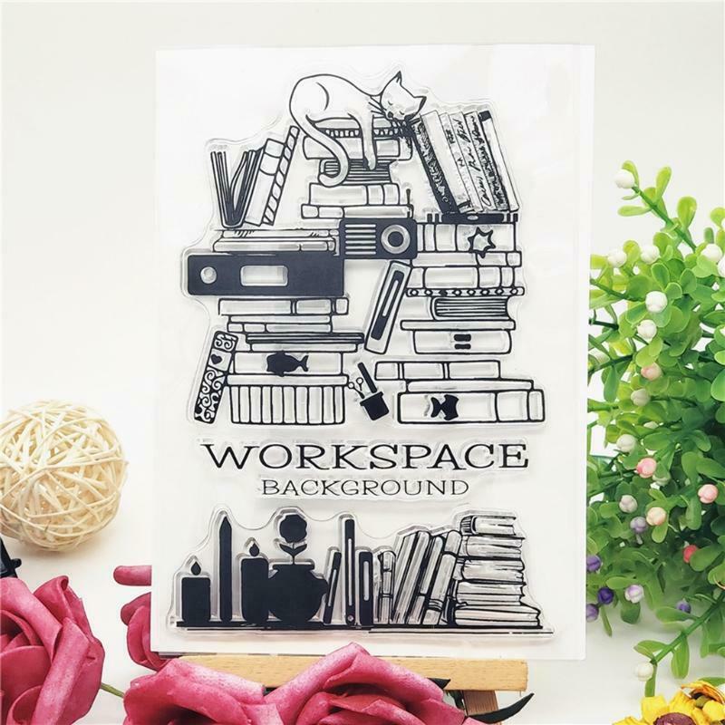 Workspace Background Silicone Clear Seal Stamp DIY Scrapbooking Embossing Photo