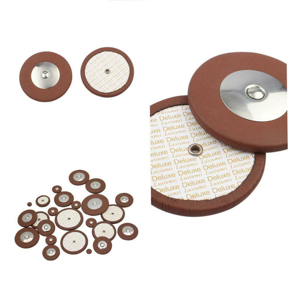26Pcs Leather Sax Pads Protector Brown for Alto Saxophone Replacement Parts