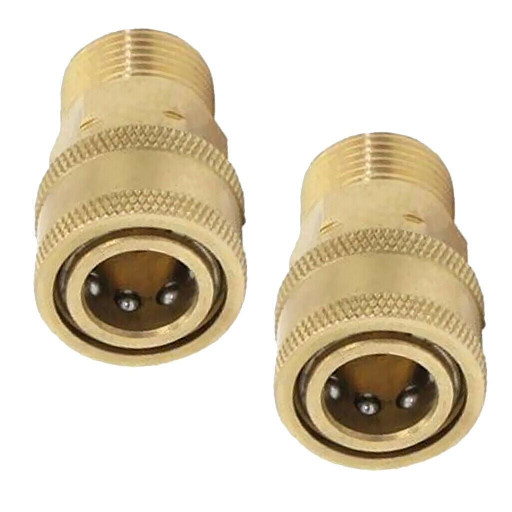 2X M22 Quick Release Connector to 1/4'' Male Adapter Pressure Washer Coupling