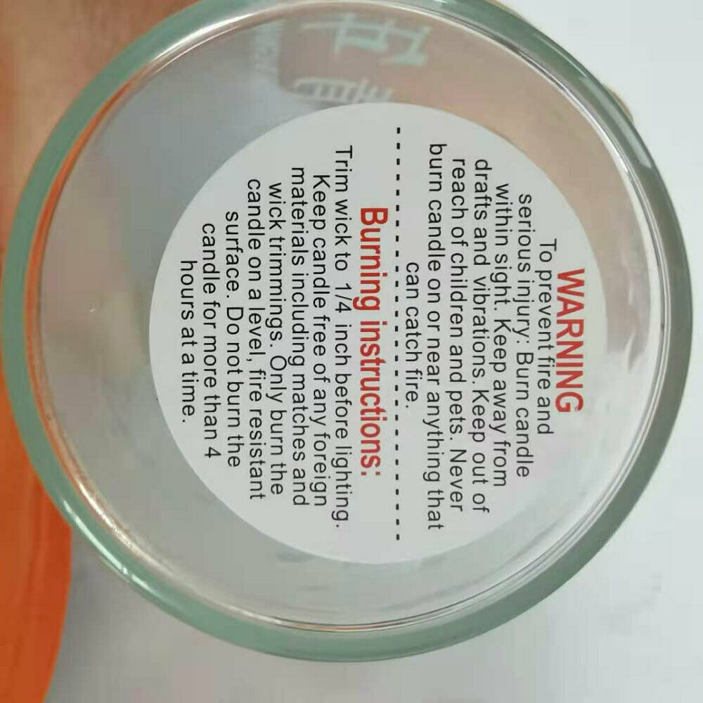 500Pcs/Roll Round Candle Burn Warning Labels Candle Jar Container Stickers Tag