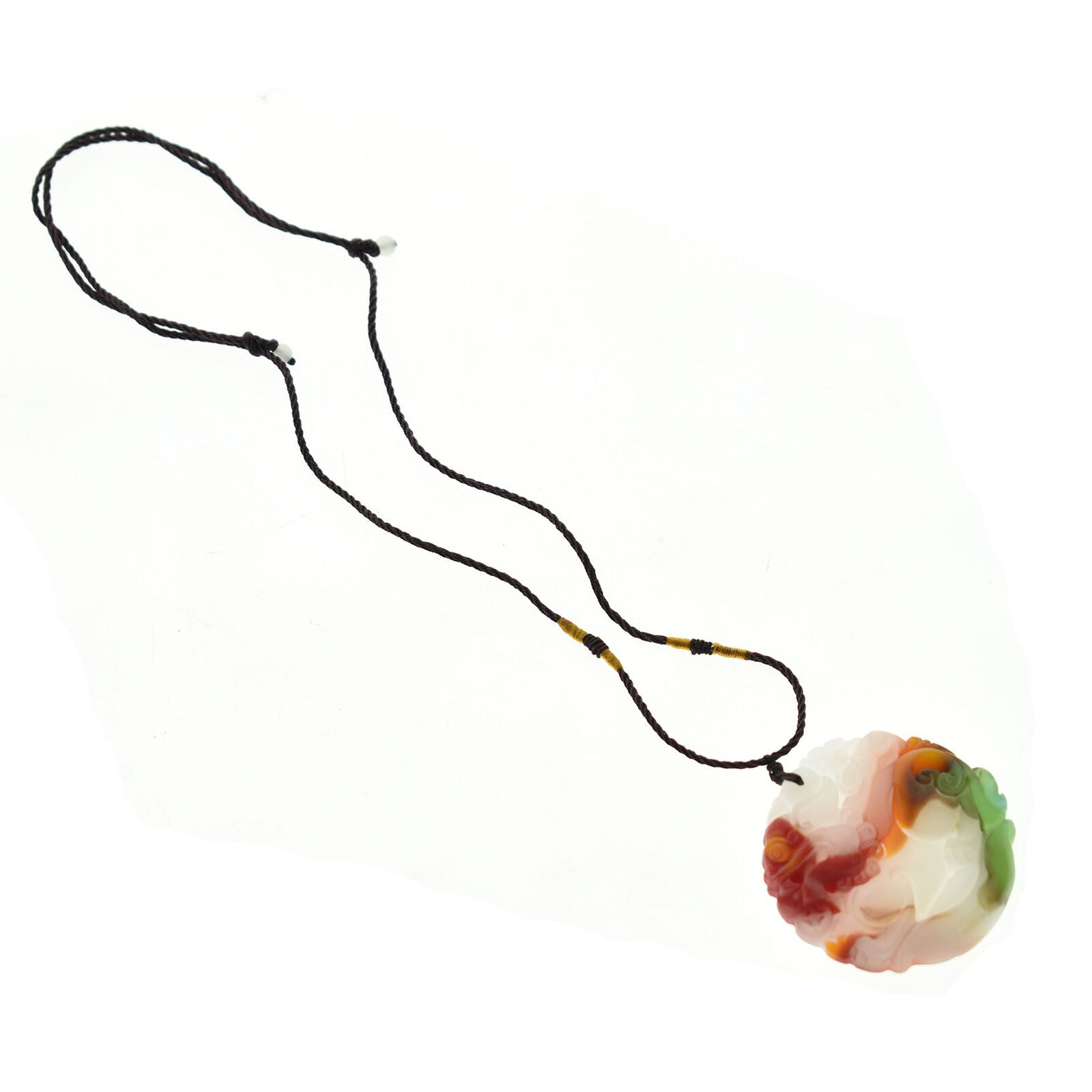 jade Tiger Pendant Necklace Jadeite Jewelry Amulet Color Gifts Natural Carved