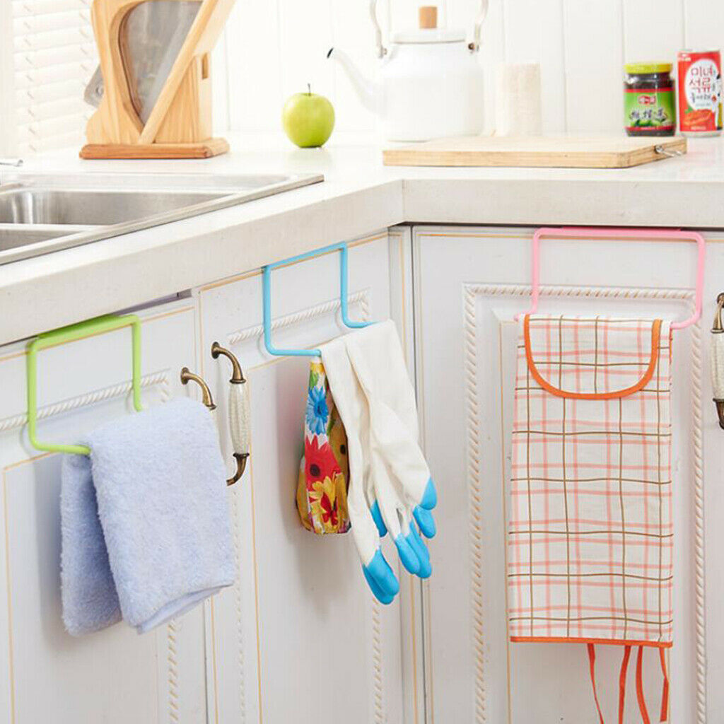 Multi-purpose Towel Rack Over Door Towel Hanger Kitchen Storage Pink