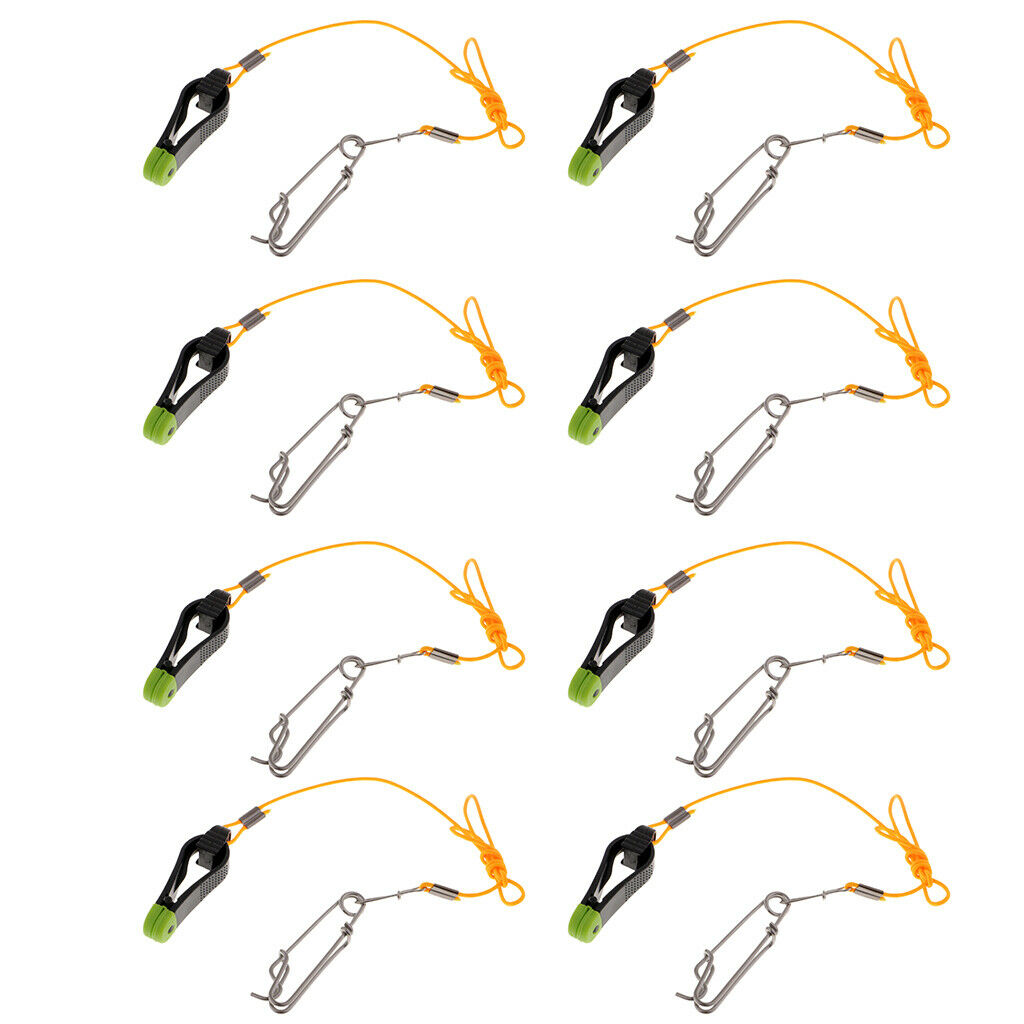 8pcs Power Grip Plus Release Clip, 17-Inch Leader with Snap, Downrigger Gears