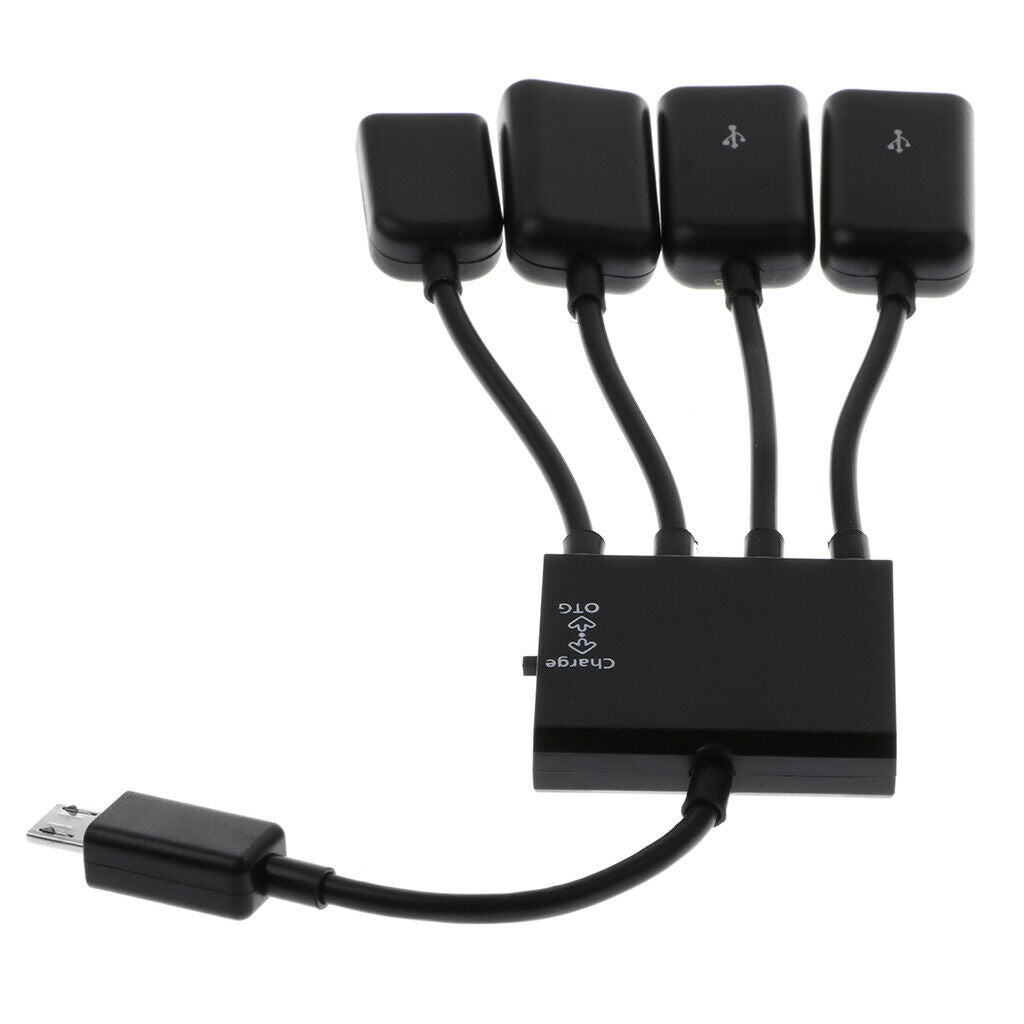 Micro USB to Micro USB + 3x USB Charge OTG Hub Host Adapter for   HTC