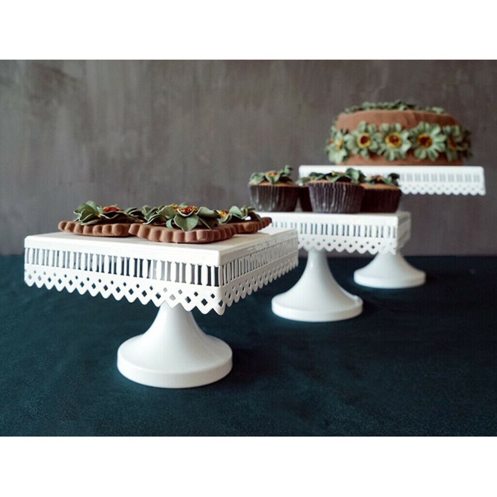 square cake stand white iron metal cake tools wedding table