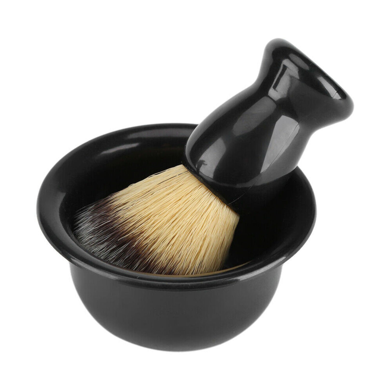 3 in 1 Home Salon Shaving Set Stand Holder & Shaving Brush & Bowl Cup Men