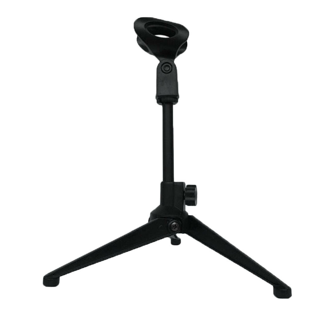 Microphone Tripod Stand Metal Plastic with Mic Clip, Hold Dia 30mm-36mm