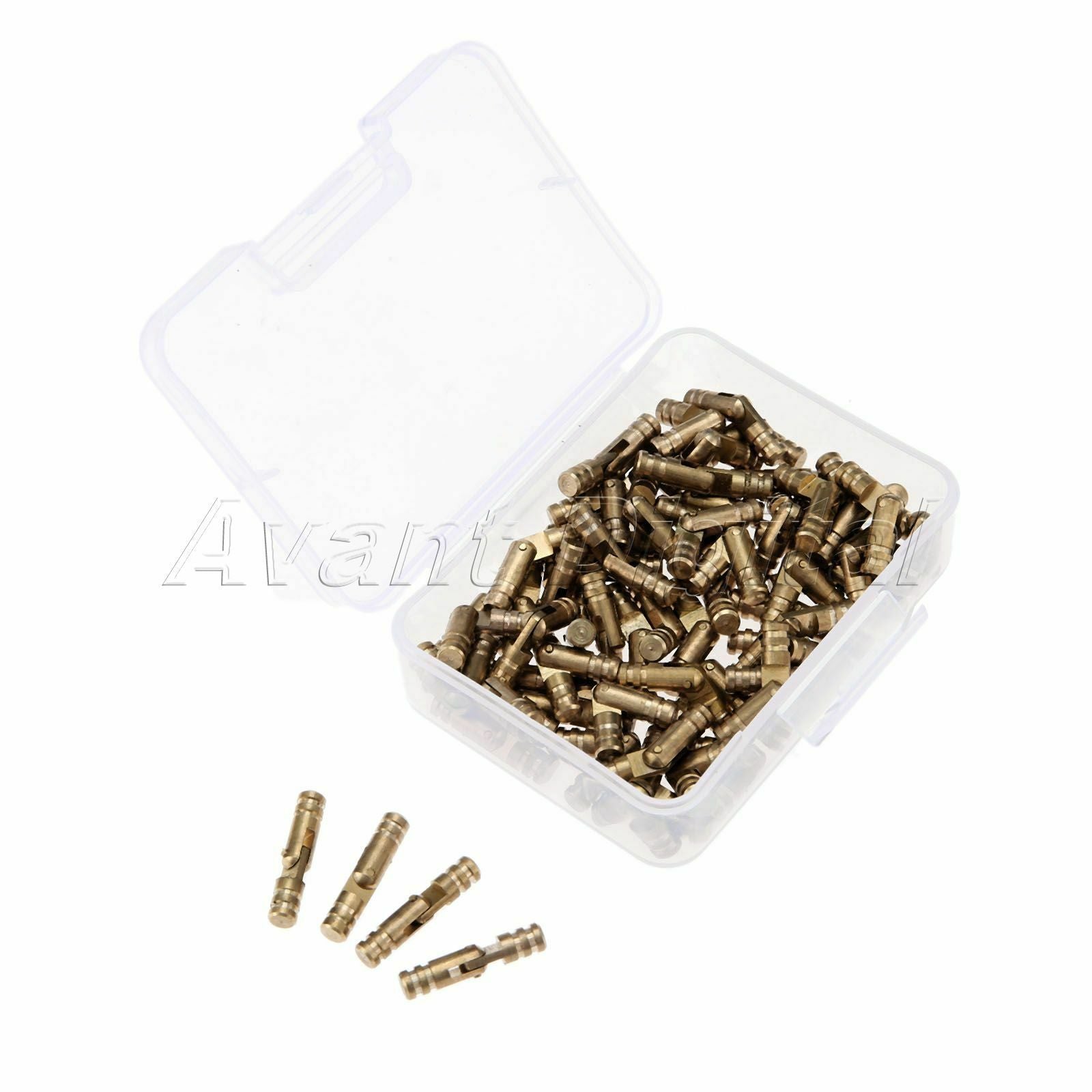 100pcs Copper Mini Jewelry Box Hinge Hidden Invisible Concealed Barrel Hinges