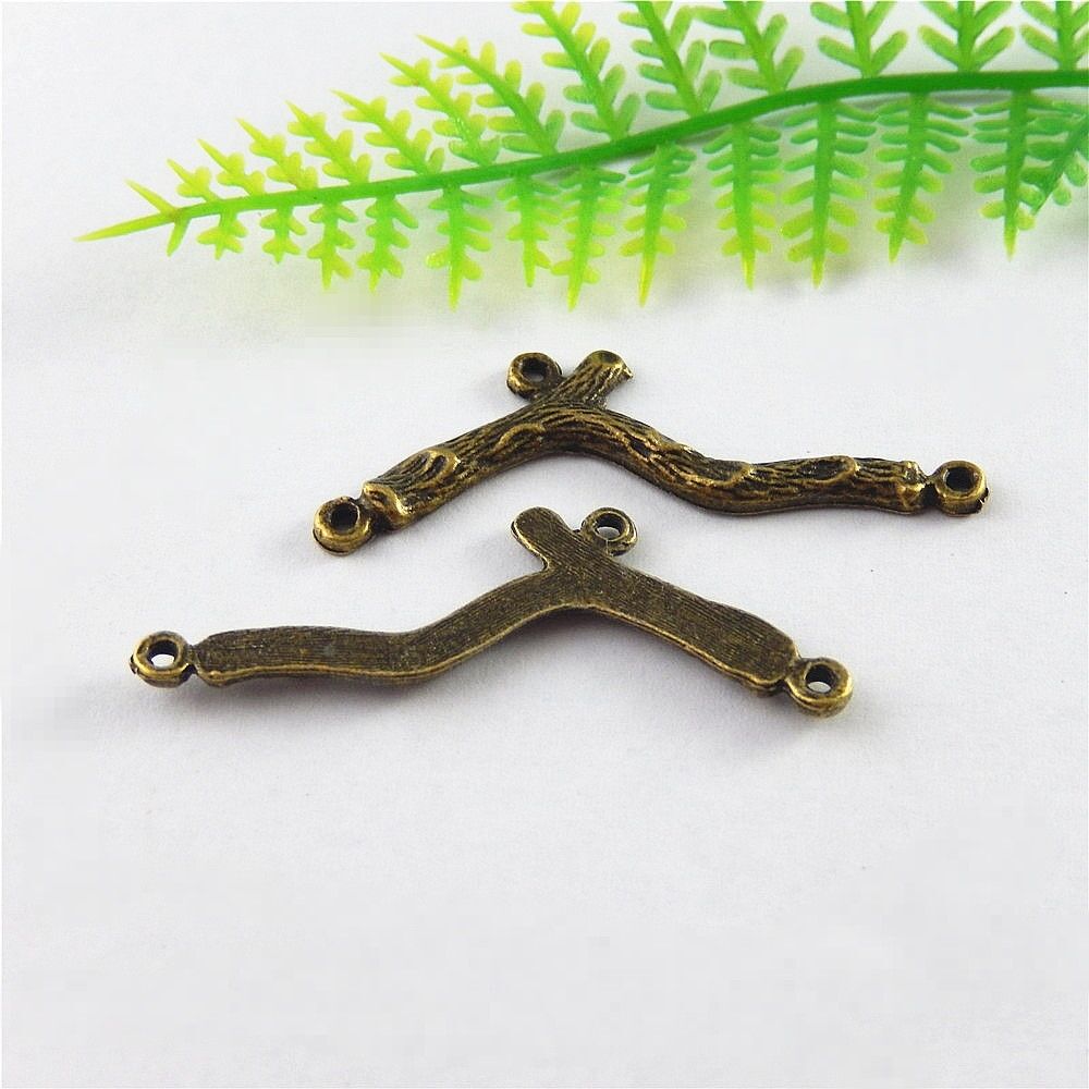 20pcs Antiqued Bronze Alloy Tree Branch Charms Pendant Jewelry Connectors 51517