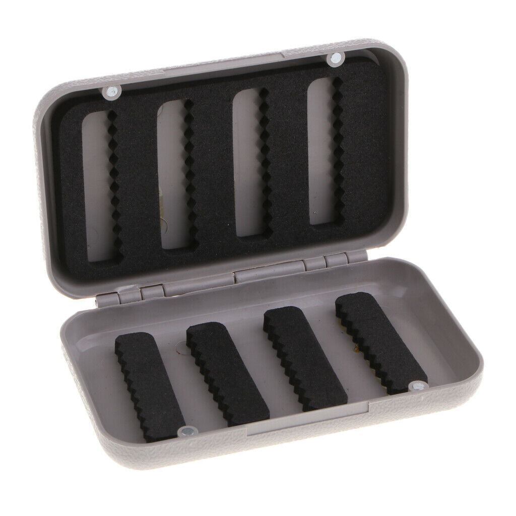 2PCS   Fly Fishing Box Portable Slit Foam Fish Lures Hooks Jigs Case