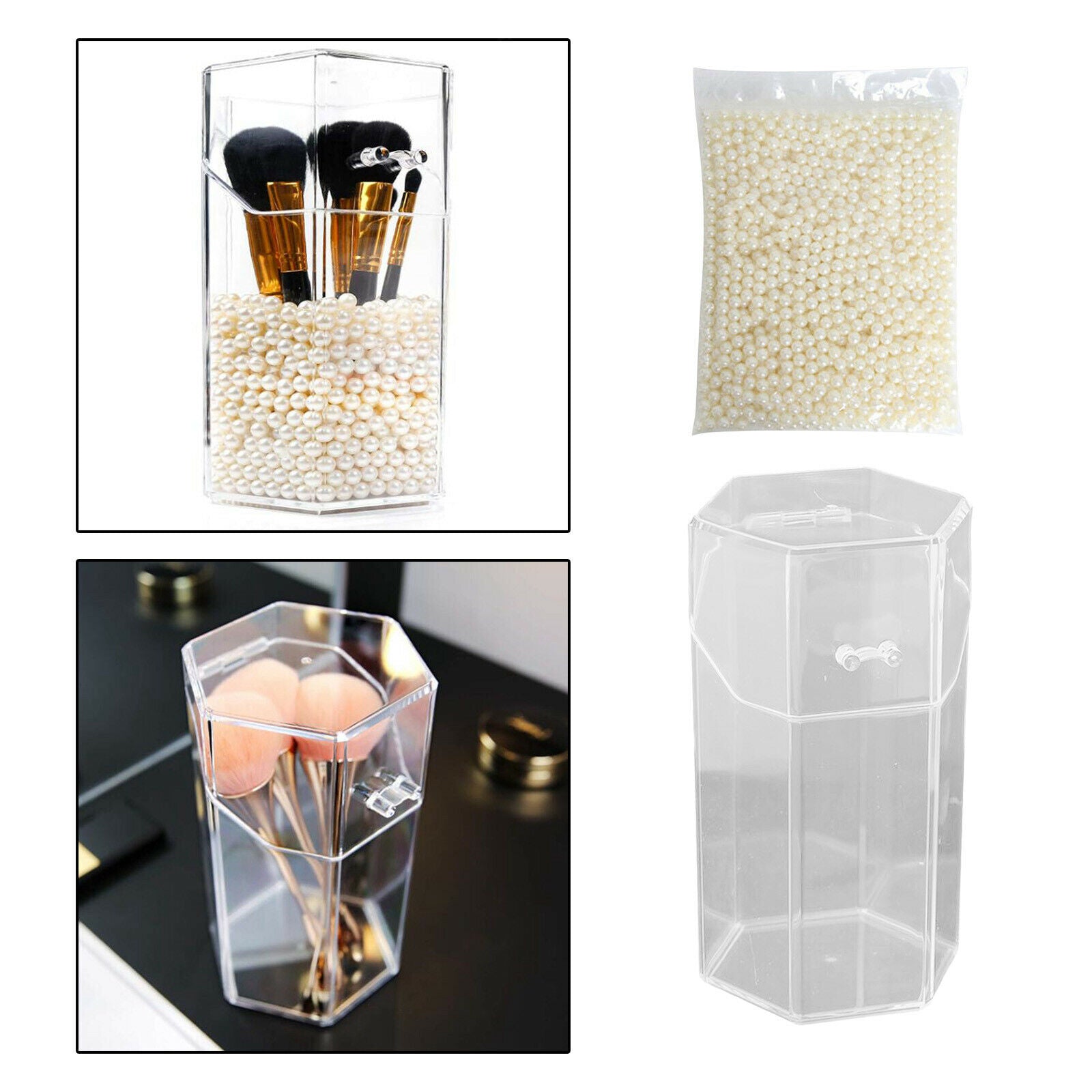 Makeup Brush Holder Hexagon Brush Organiser for Make-Up Tools Pen Brushes